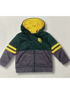 NEW Baylor BU Bears Colosseum Green Full Zip Hooded Jacket Toddler Boys 3T